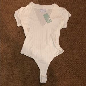 Women’s plunging v-neck body suit